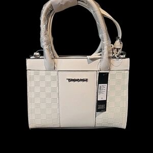 Tahari Bone Checkered Women's Bag- Delta Nwt & Dustbag